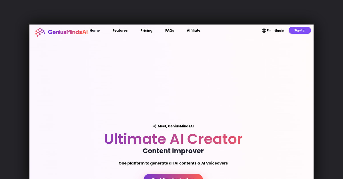 GeniusMindsAI Showcase