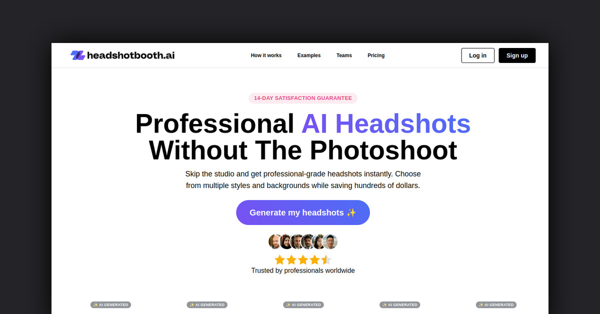 HeadshotBooth Showcase