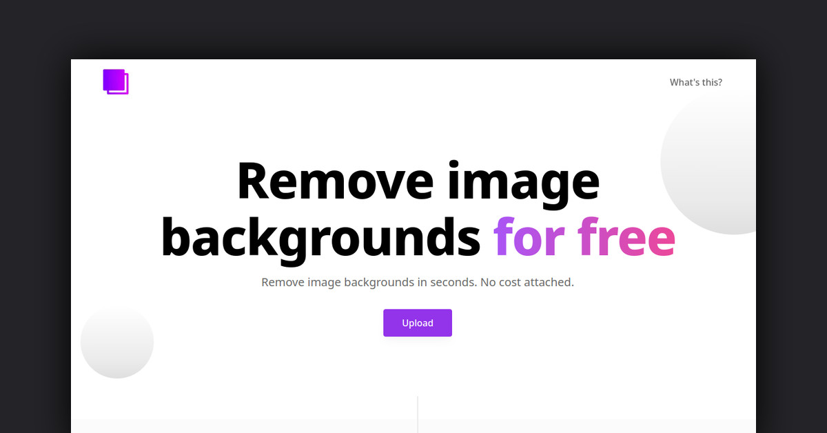 Removebg.dev Showcase