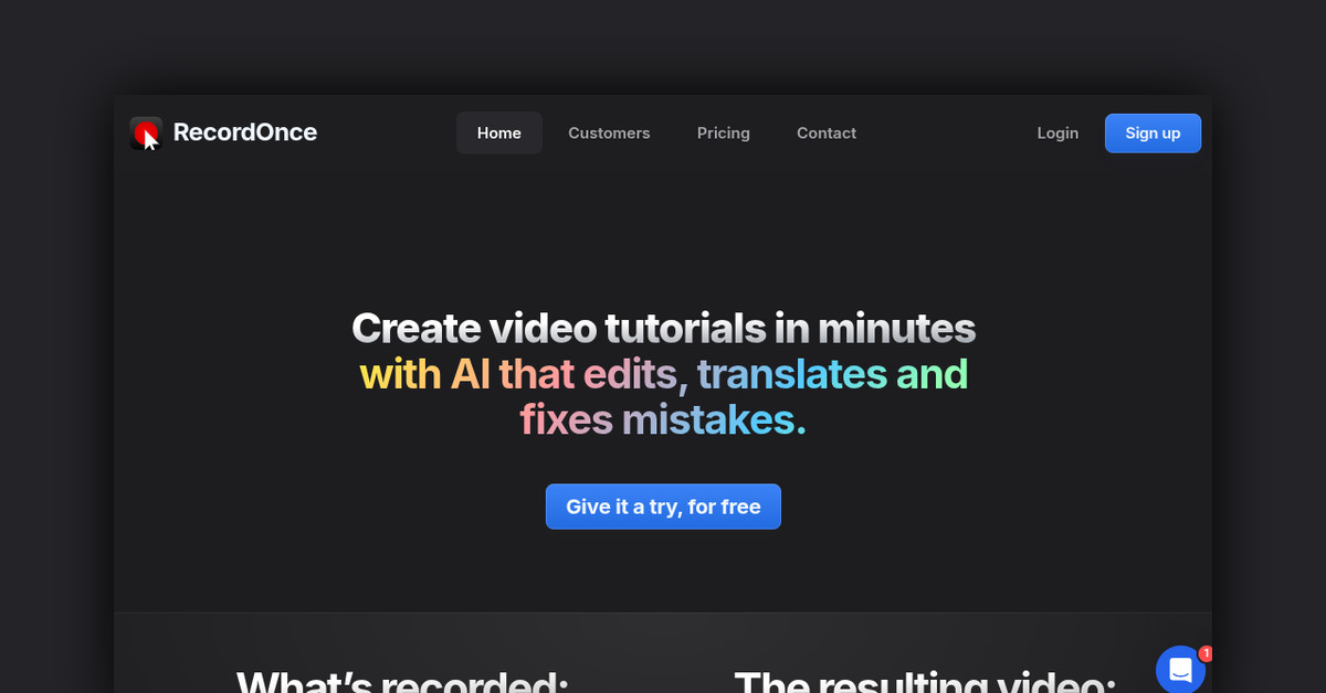 Record Once Showcase