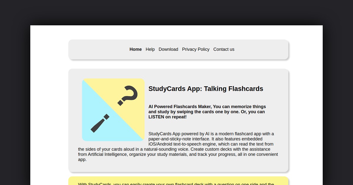 StudyCards Showcase