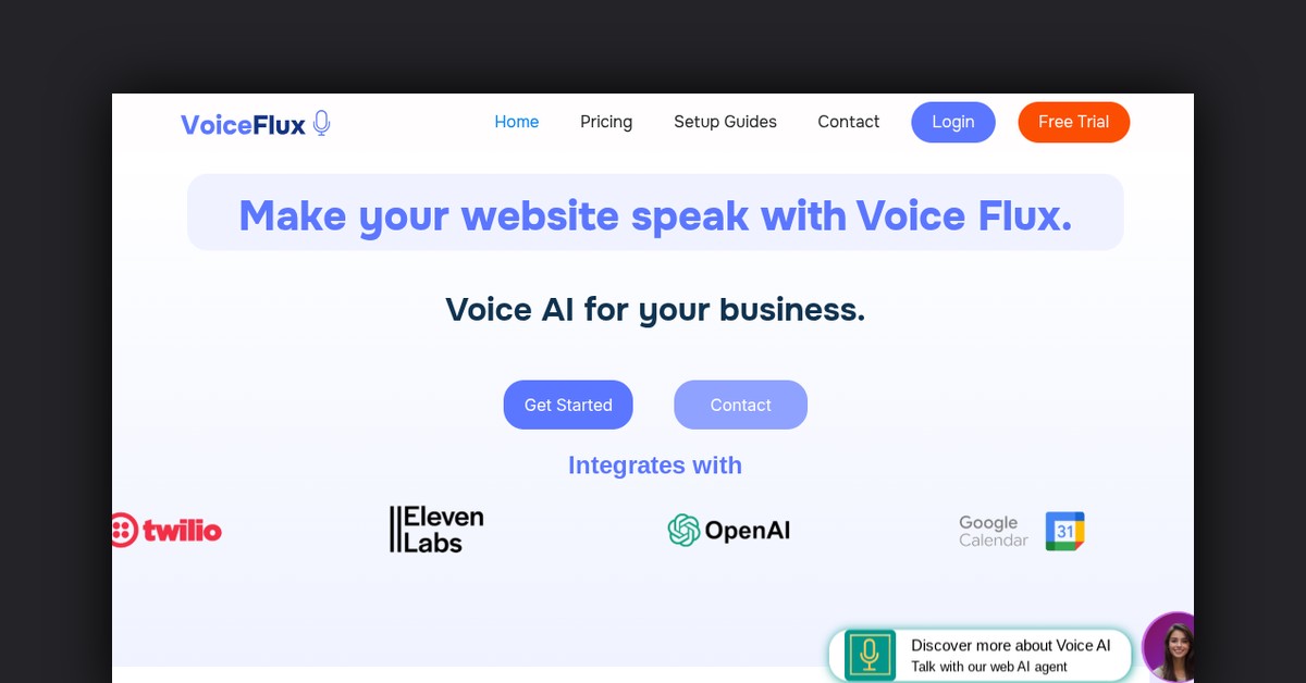 Voice Flux Showcase