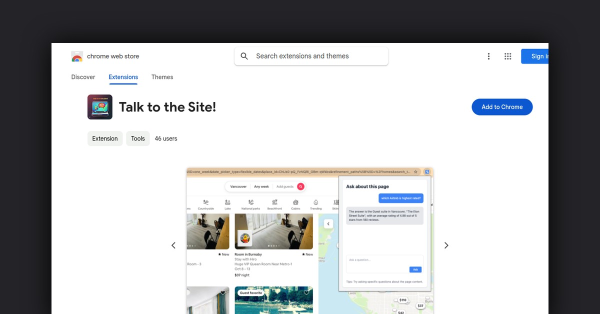 Talk to the Site! Showcase