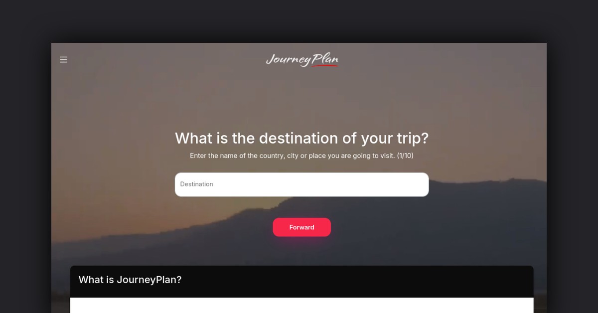 JourneyPlan Showcase