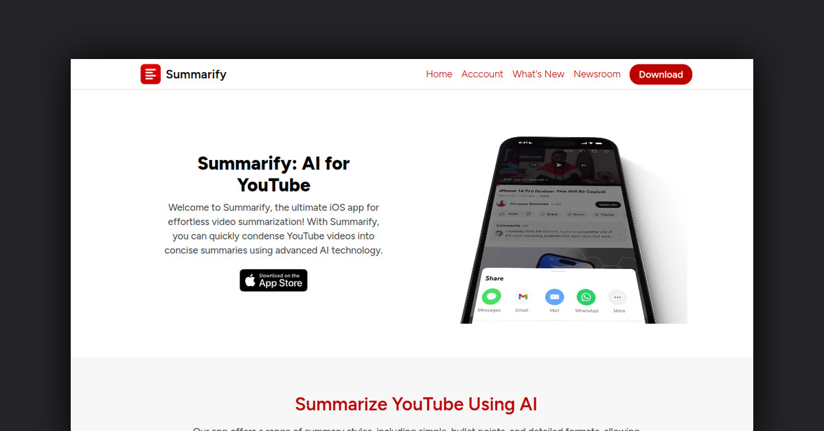 Summarify App Showcase