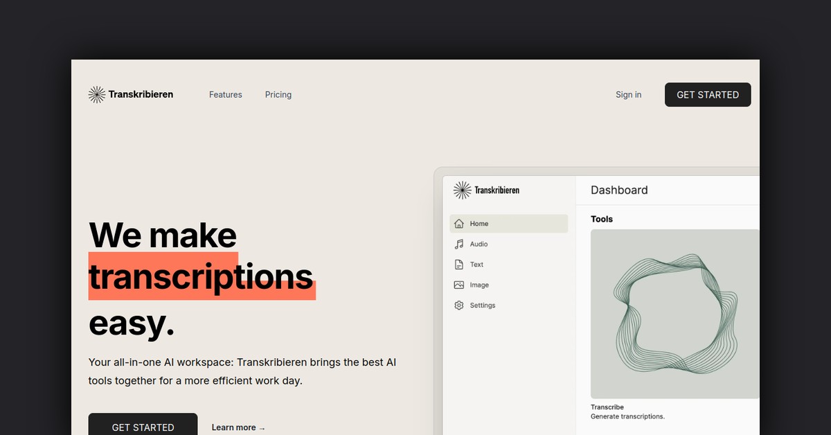 Transkribieren Showcase