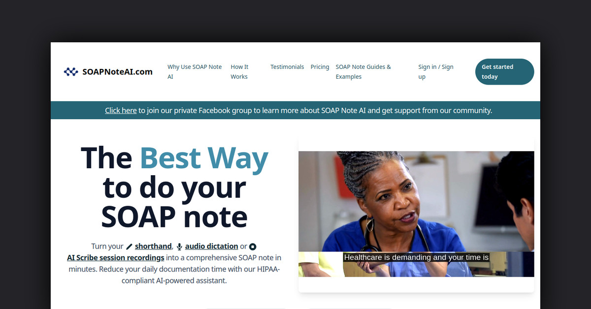 SOAP Note AI Showcase