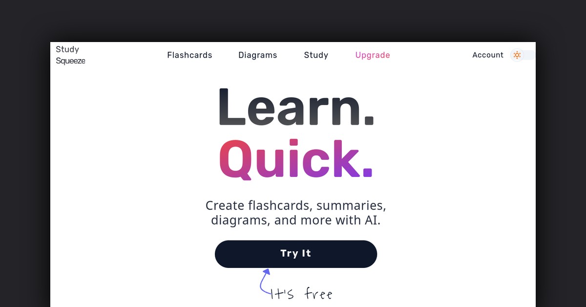 Study Squeeze Showcase