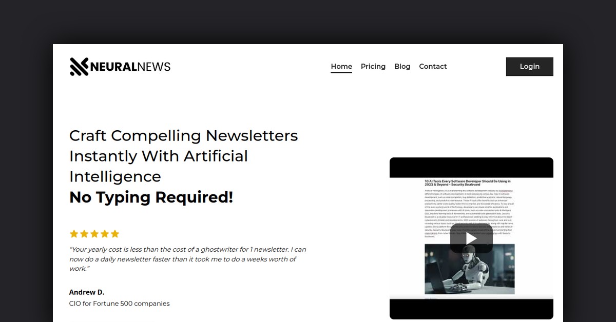 Neural Newsletters Showcase