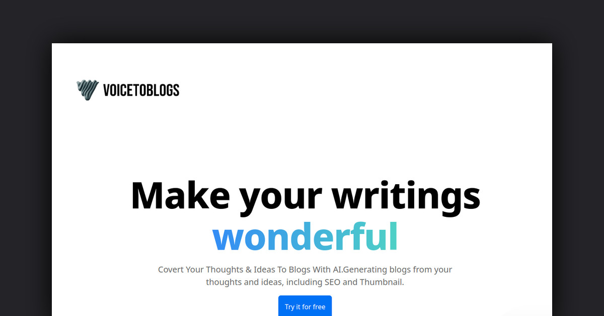 voicetoblogs Showcase