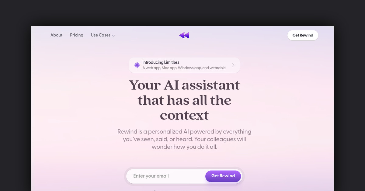 Rewind AI Showcase
