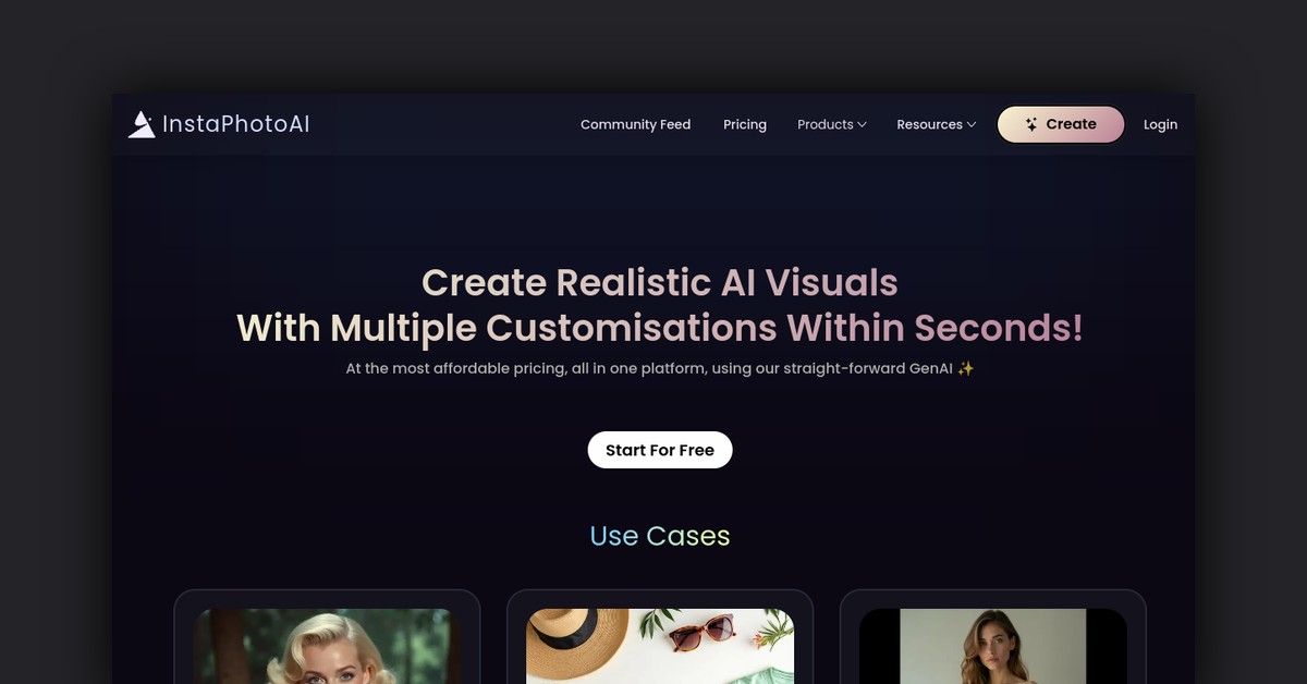 InstaPhotoAI Showcase