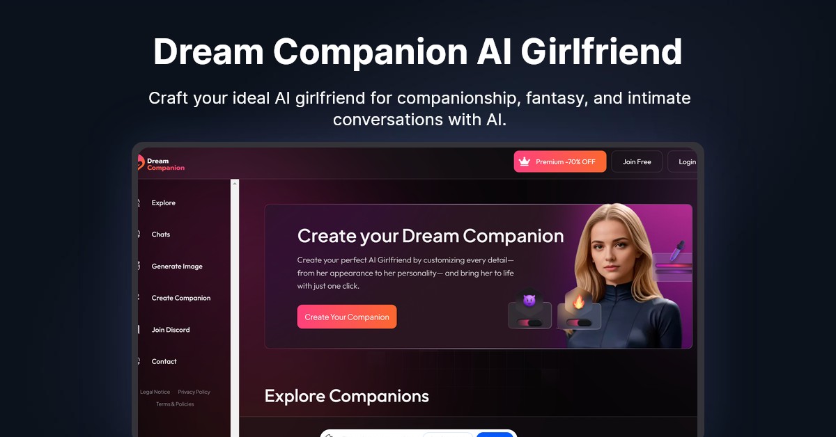 Dream Companion AI Girlfriend Showcase