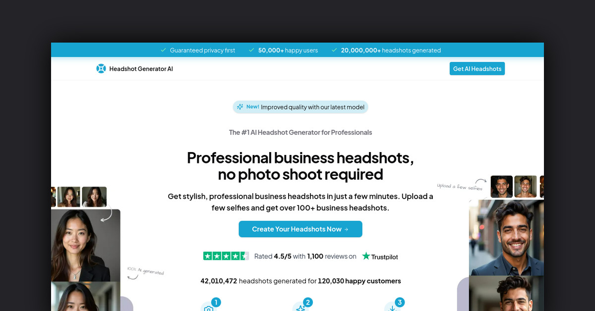 HeadshotGenerator.ai Showcase