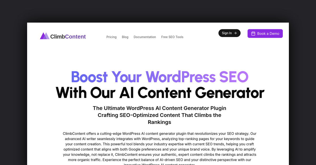 ClimbContent Showcase