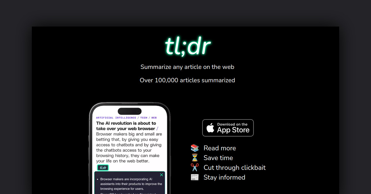 tl;dr AI Summarizer Showcase