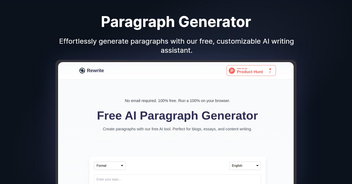 Paragraph Generator Showcase