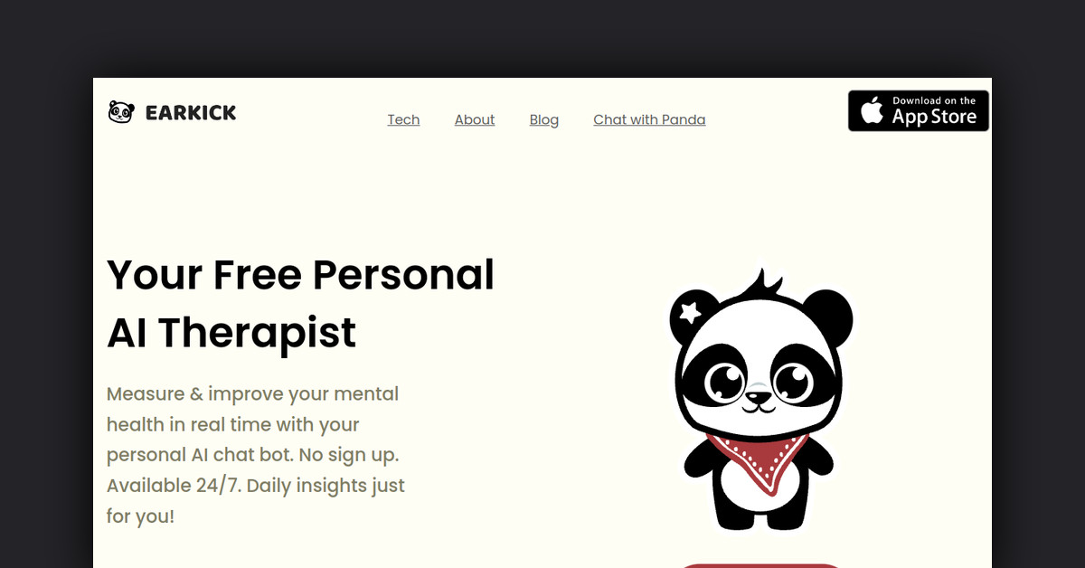 Earkick – AI Therapist Showcase