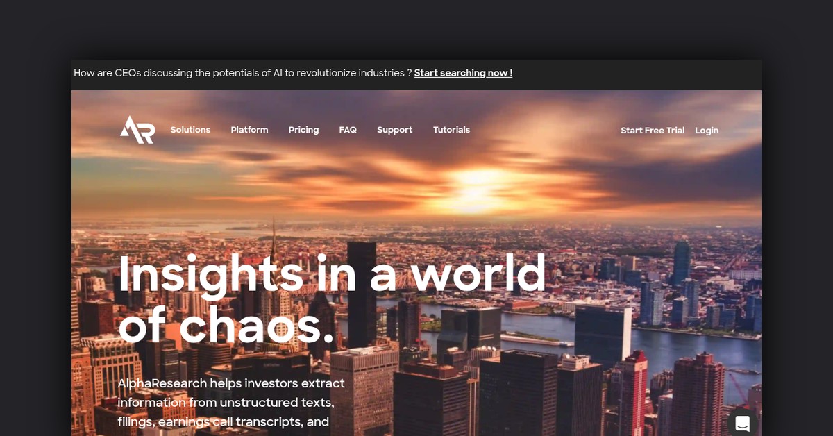 AlphaResearch Showcase