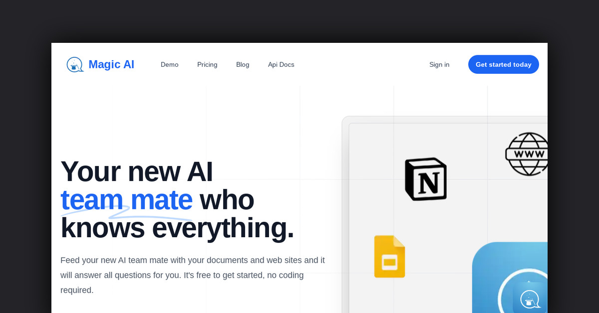 MagicAI Chatbots Showcase
