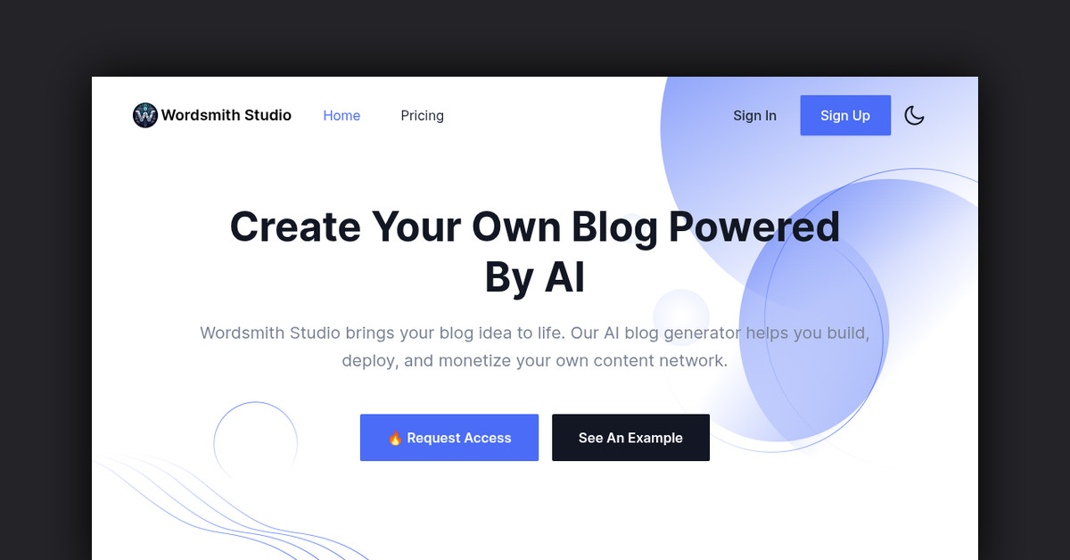 Wordsmith studio Showcase