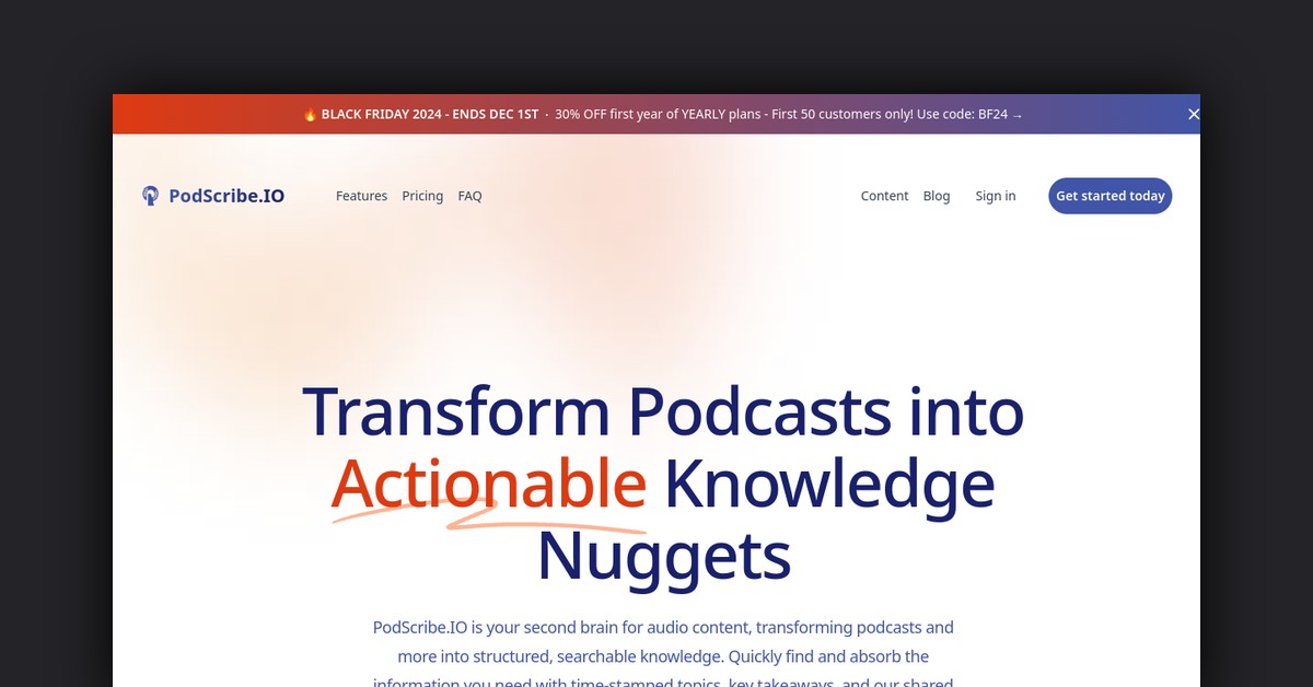 Podscribe.IO Showcase