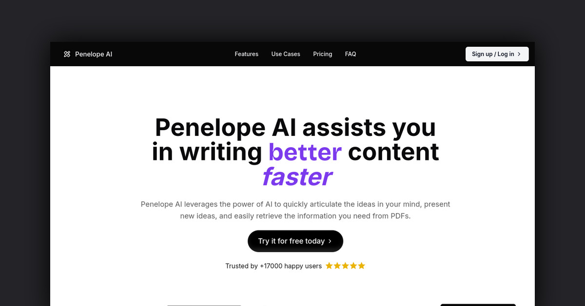 Penelope AI Showcase