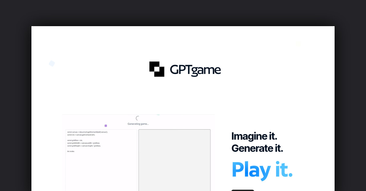 GPTGame Showcase