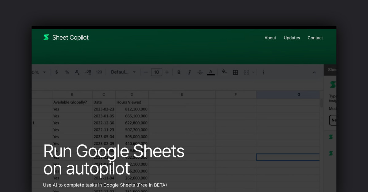 Sheet Copilot Showcase