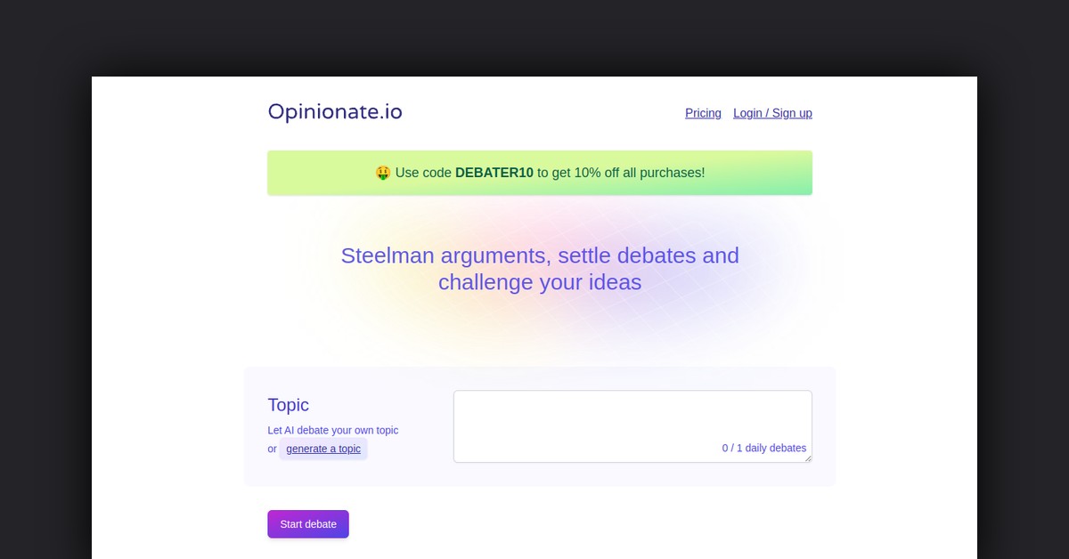 Opinionate Showcase