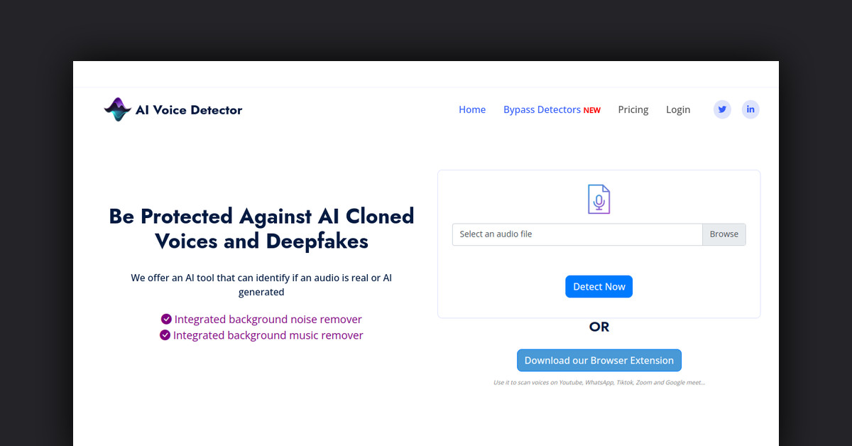 AI Voice Detector Showcase