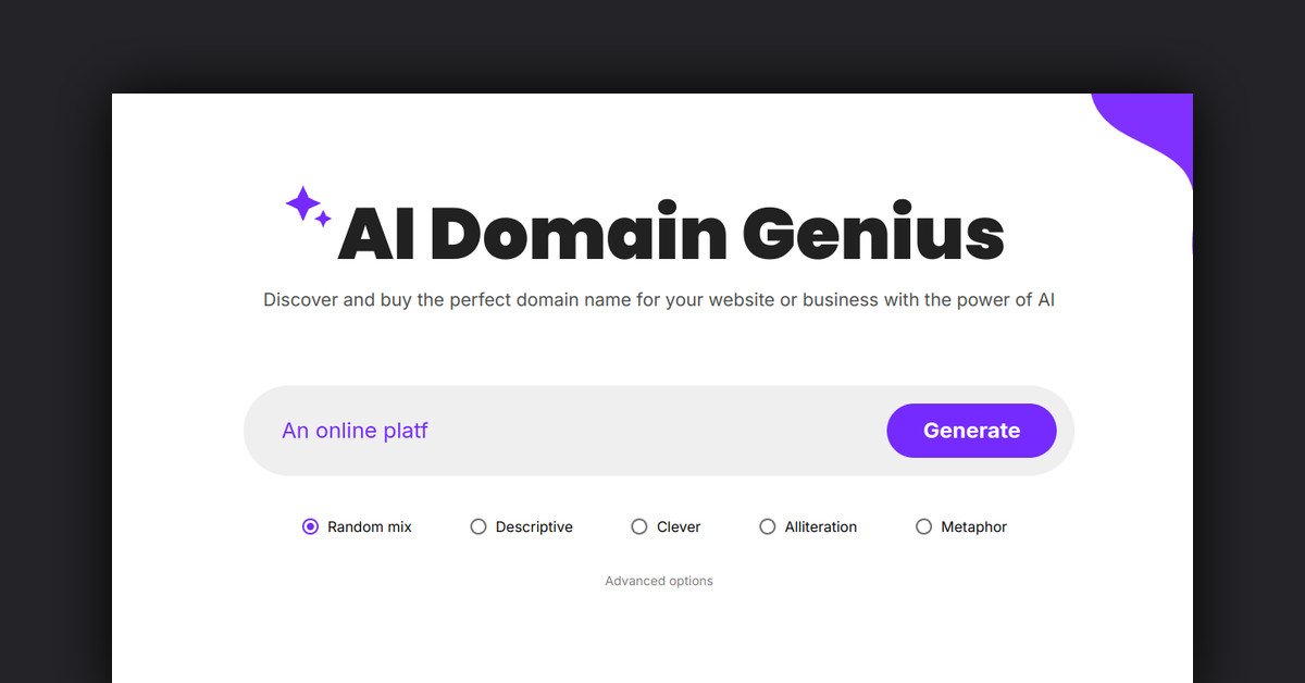 AI Domain Genius Showcase