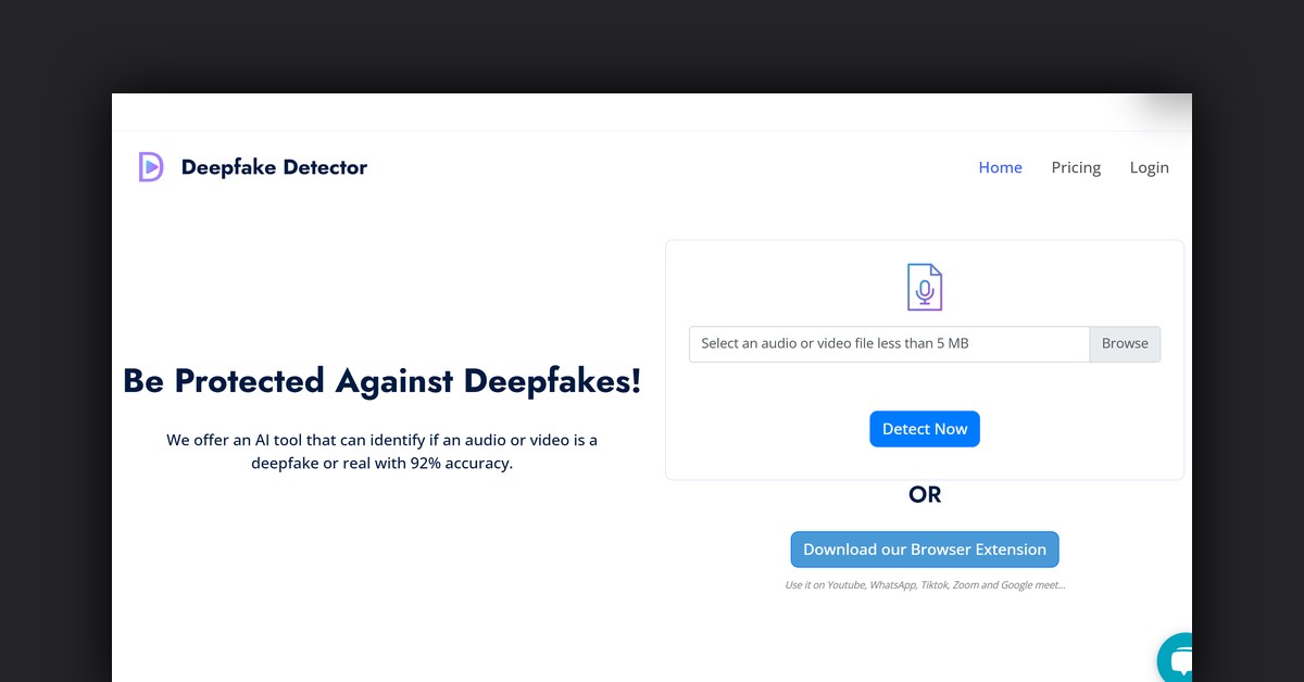 Deepfake Detector Showcase