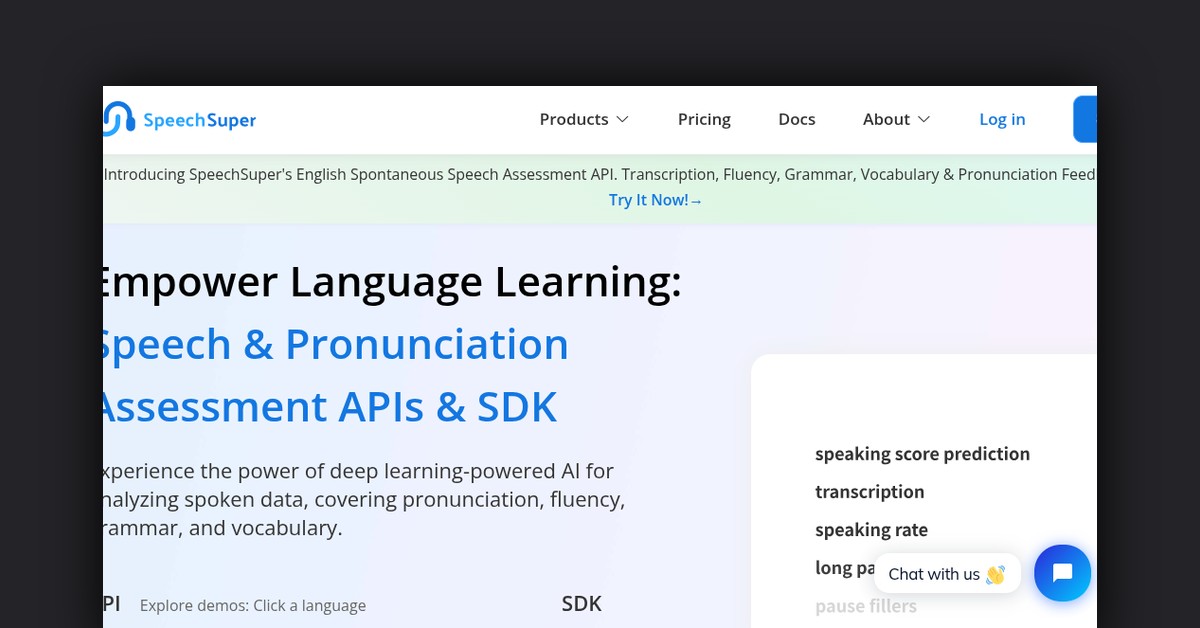 SpeechSuper Showcase