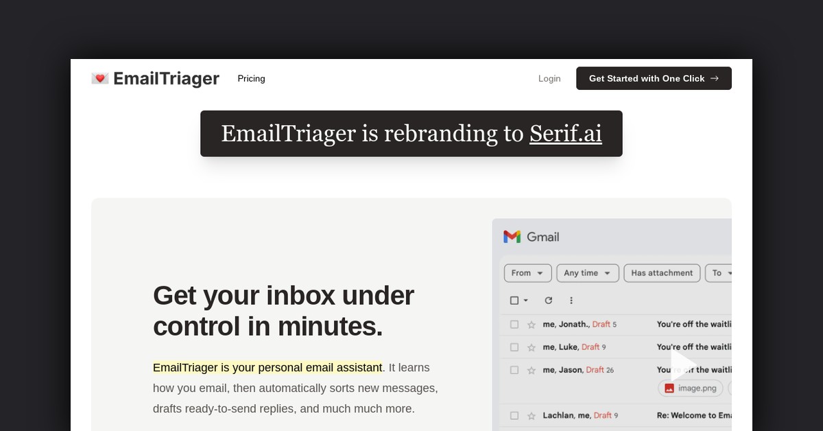 EmailTriager Showcase