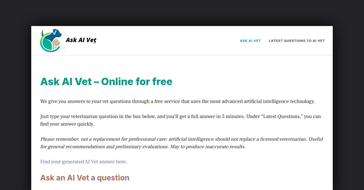 Ask AI Vet Showcase