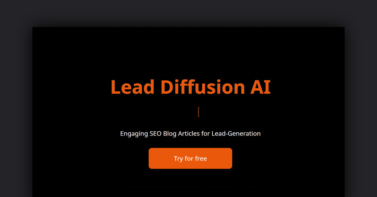 Lead diffusion ai Showcase