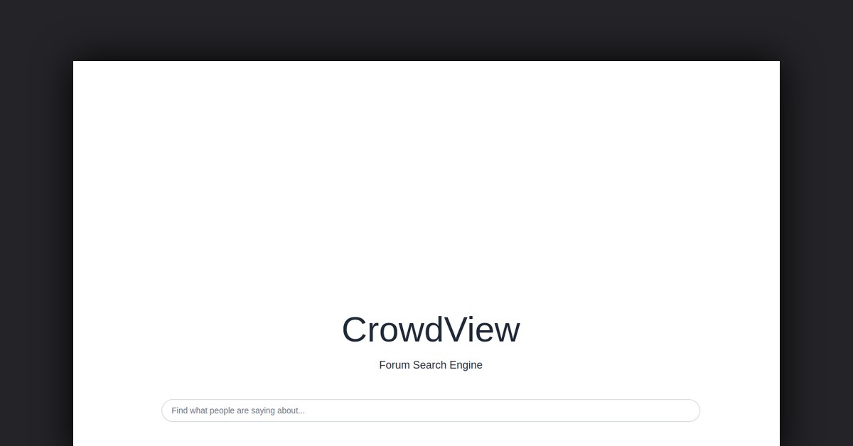 CrowdView Showcase