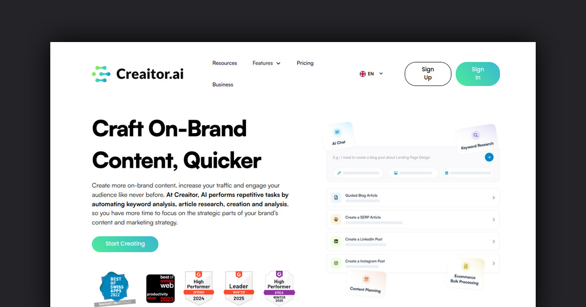 Creaitor AI Showcase