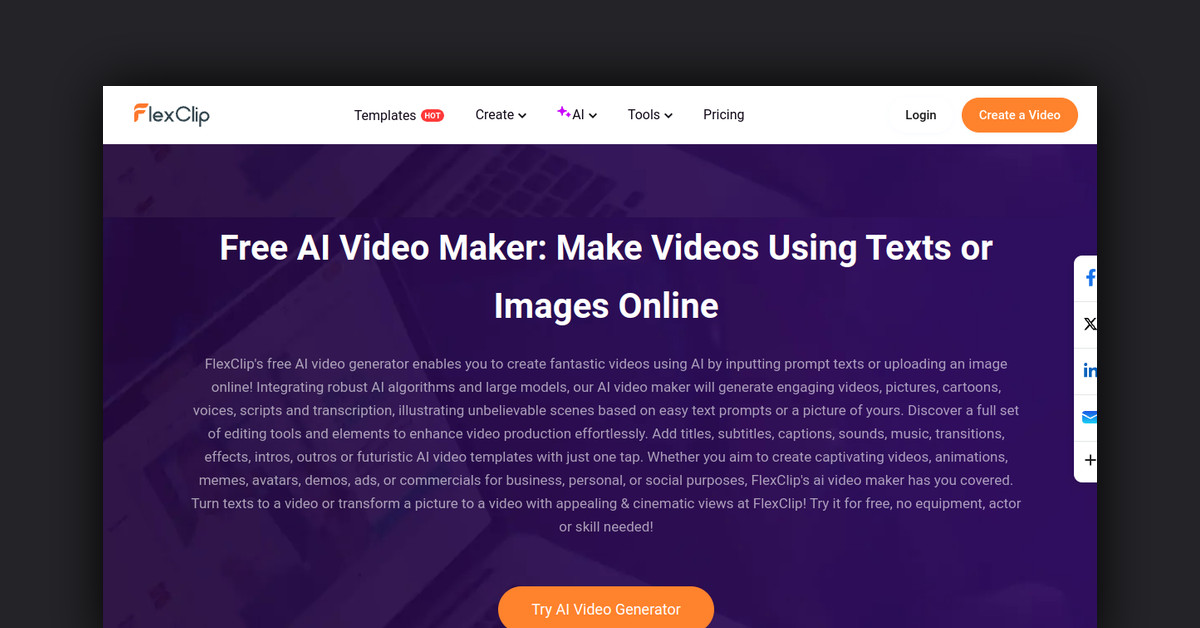 FlexClip AI Video Generator Showcase