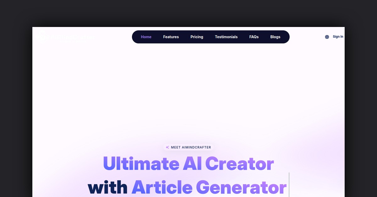 Aimindcrafter Showcase