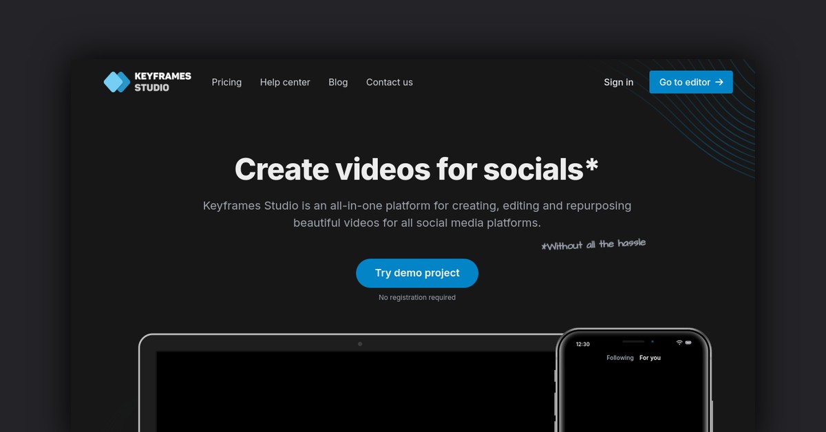 Keyframes.studio Showcase