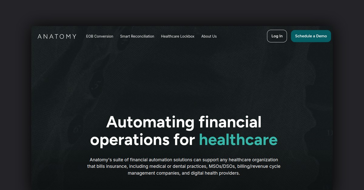 Anatomy Financial Showcase