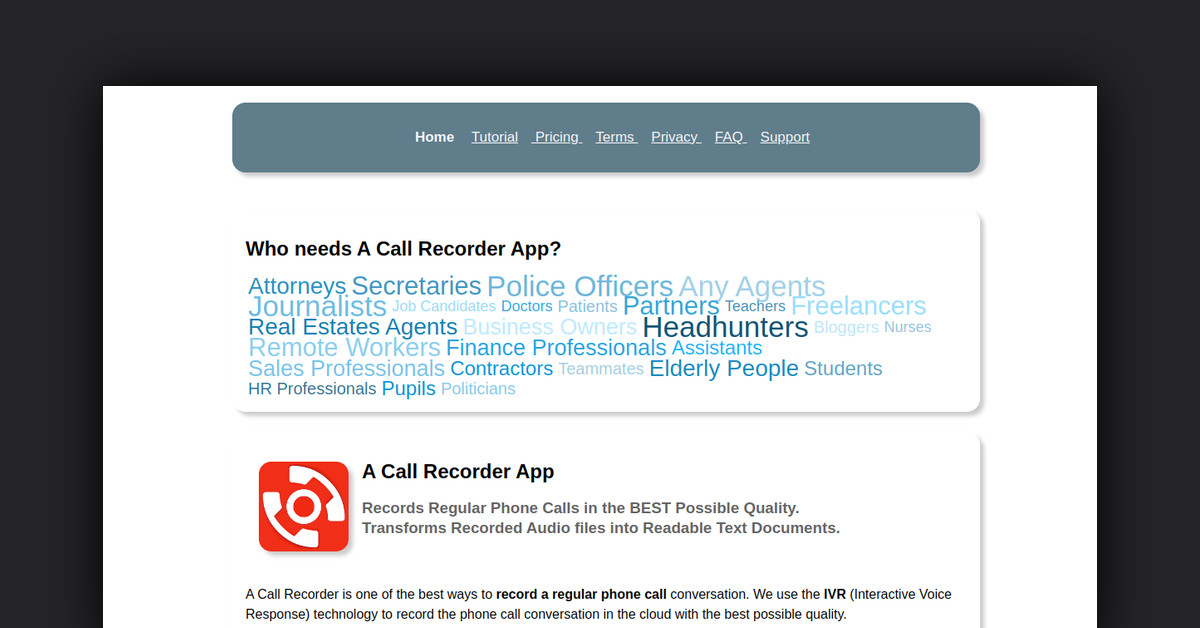 A Call Recorder App Showcase