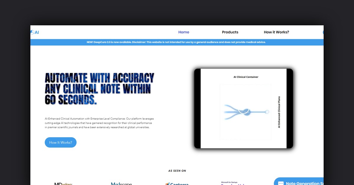 DeepCura AI Showcase