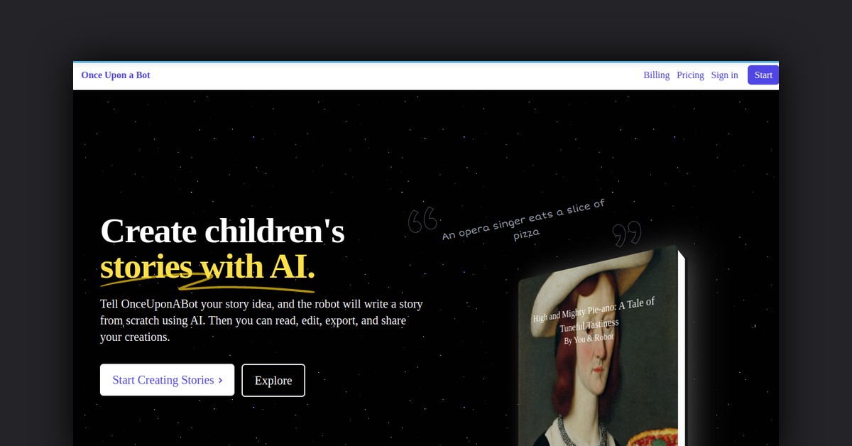 Once Upon A Bot Showcase