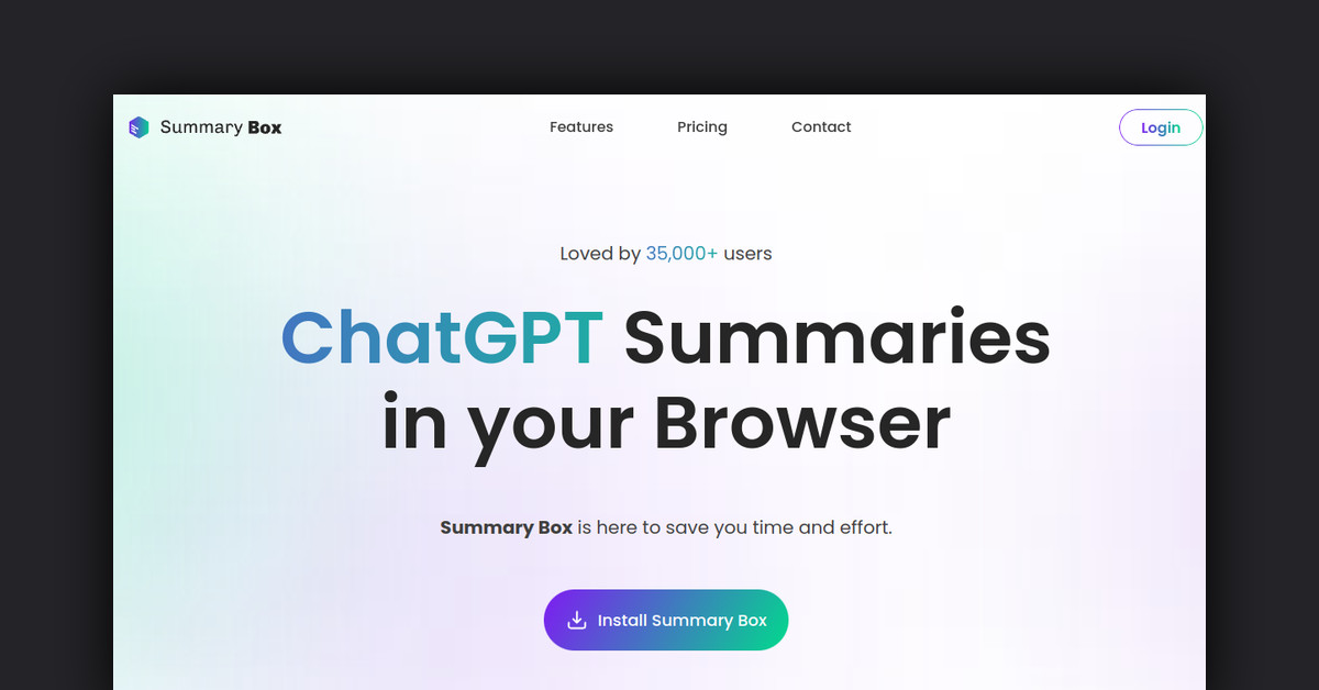 Summary Box Showcase