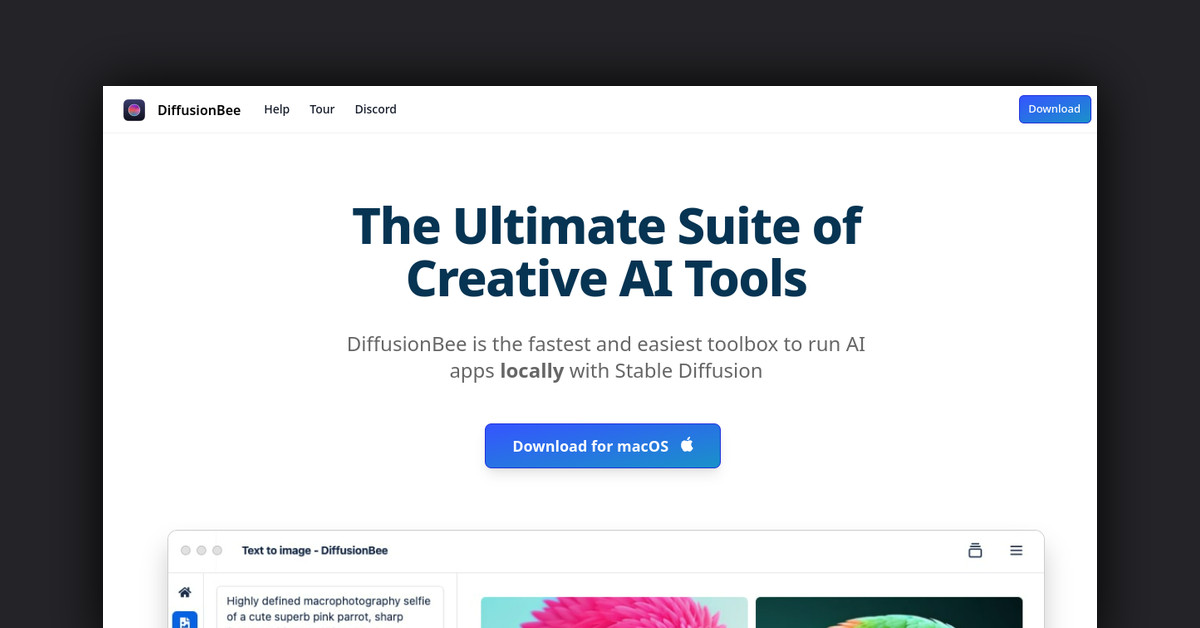 DiffusionBee Showcase