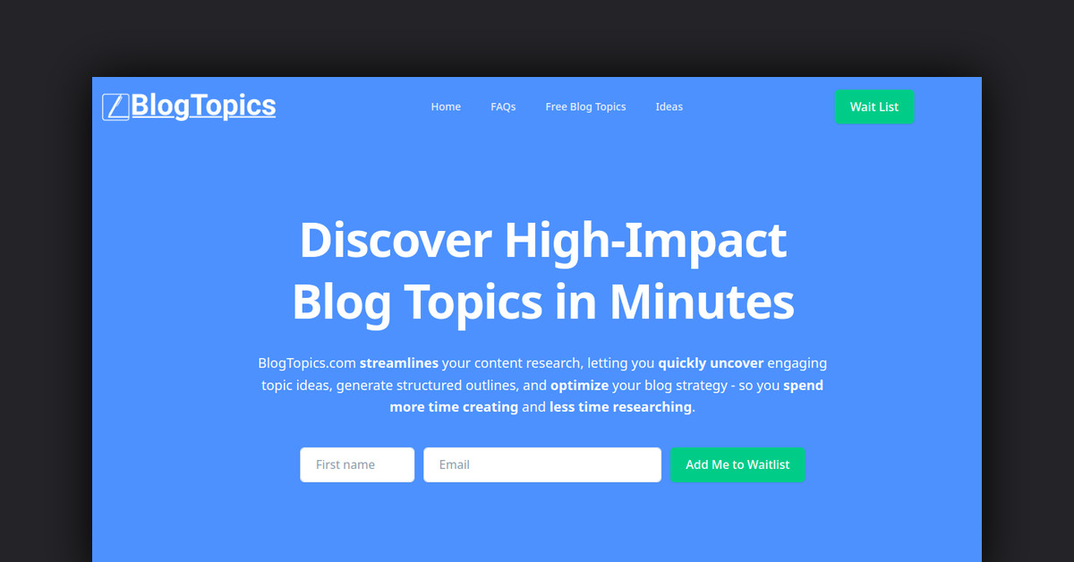 Blogtopics.net Showcase