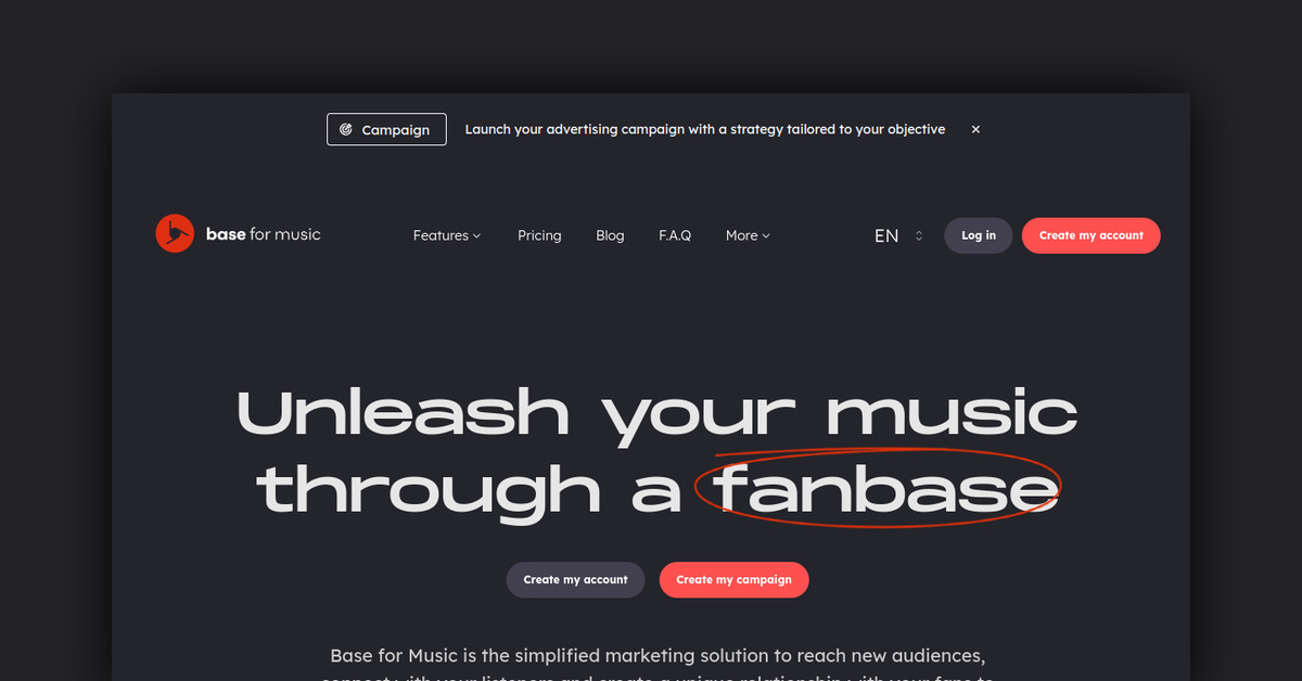 Base For Music Showcase